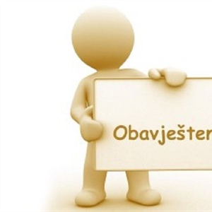 Obavještenje o  održavanju intervjua