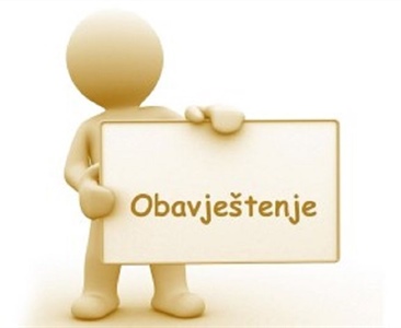 Obavještenje o  održavanju intervjua